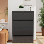 INTERGREAT 4 Drawer File Cabinet, Lateral File Cabinet - Image 6