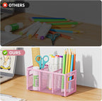 Marbrasse Mesh Pen Holder for Desk, Pencil Holder Desk Organizer 3 Adjustable - Image 5