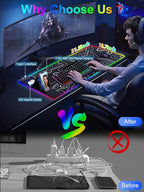 XXL Mouse Pad with Phone Holder, RGB Desk Mat with 15W Fast Charging, LED Large - Image 2