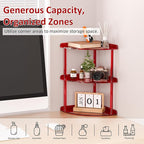 Sezanrpt 3 Tier Acrylic Corner Shelf Organizer Storage 9.5x9.5x15.7 Inch - Image 3