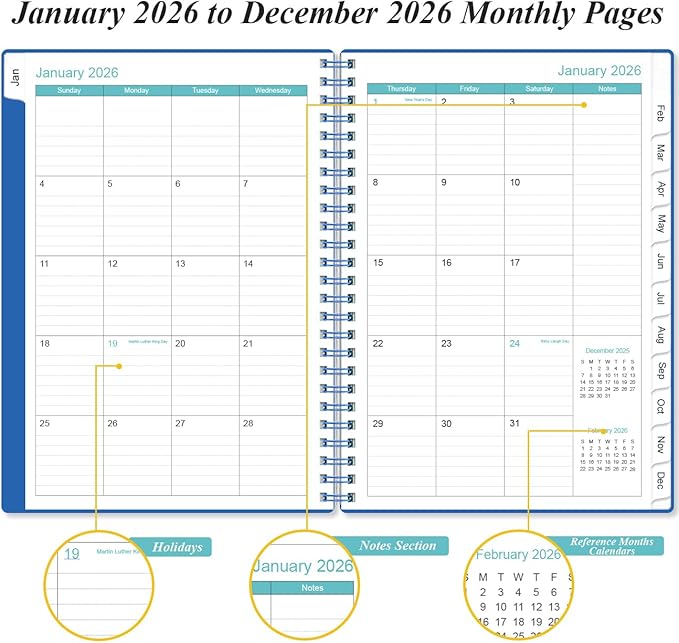 2026 Planner - Planner 2026 from January 2026 - December 2026, Weekly & Monthly - Image 4