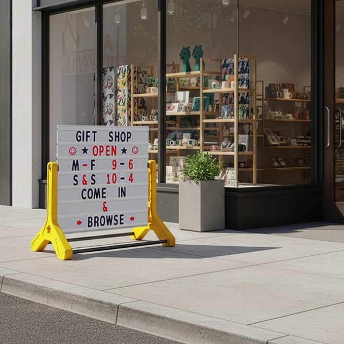 Swinging Changeable Message Sidewalk Sign 36″ x 37″ – Outdoor Advertising Sign - Image 2