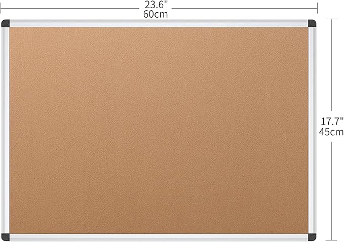 VIZ-PRO Cork Notice Board, 24 X 18 Inches, 3 Pack - Image 3