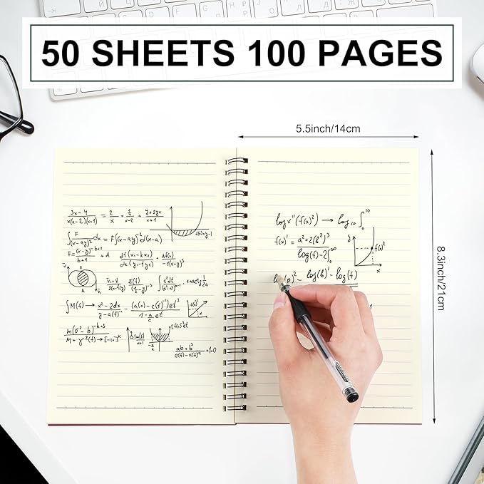 Yahenda Spiral Notebook College Ruled Journals Notebooks Lined 8.3 x 5.5 Inch - Image 4