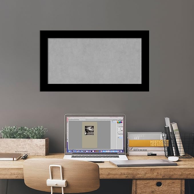 Amanti Art Black Framed Magnetic Board 15x27 Small Vision Board - Image 6