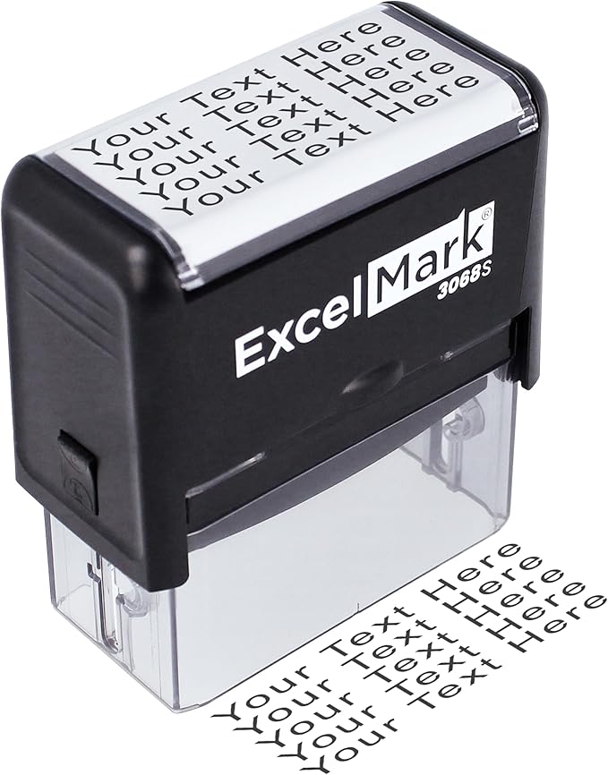 ExcelMark Custom Rubber Stamp – Clean & Easy Stamping – Personalized by ExcelMark