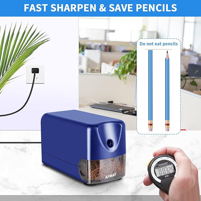 AFMAT Heavy Duty Electric Pencil Sharpener - Image 4