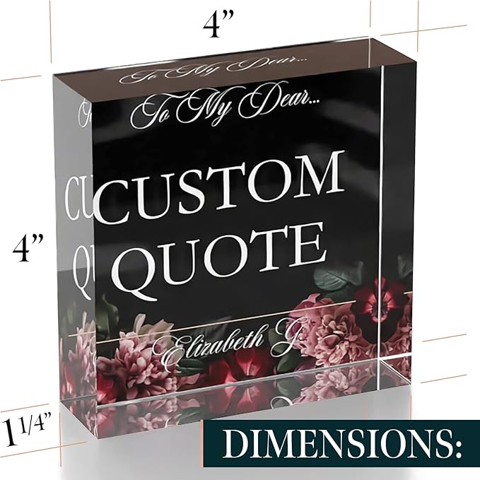 Personalized Gifts, Custom Quote Block Letter Board, Crystal-Clear Acrylic - Image 8