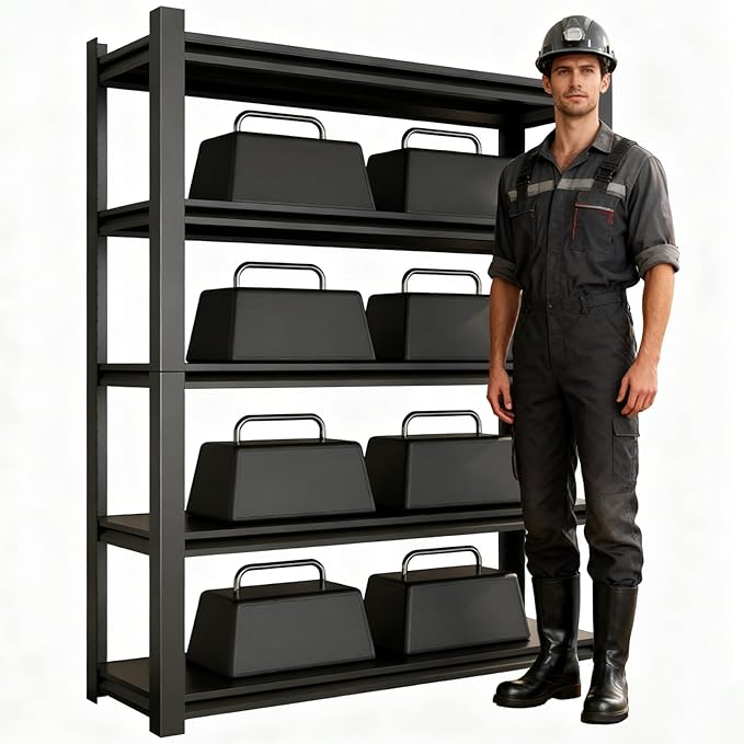 CBCNWR 72''H Garage Storage Shelves, 2800LBS Steel Heavy Duty Storage Shelves by CBCNWR