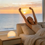 housbay sunrise alarm clock with white noise sound, close-up detail