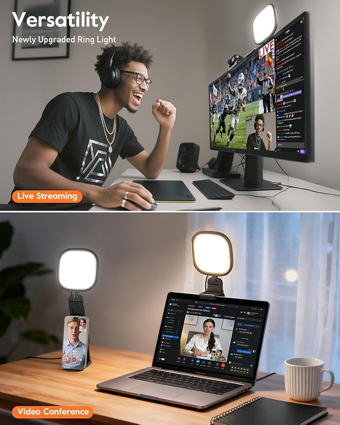 Upgraded Ring Light for Laptop, Monitor & Desk – Eye-Caring Diffused LED - Image 3
