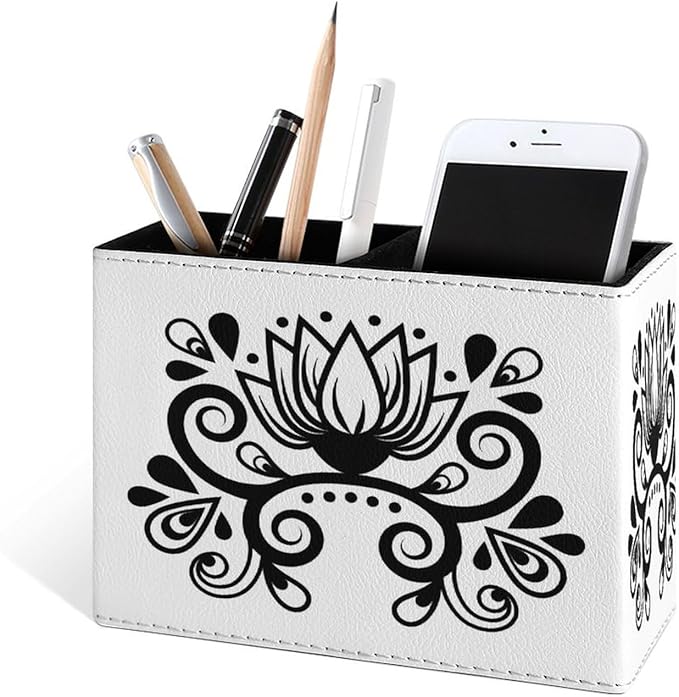 Famame Abstract Floral Ethnic Ornament Pencil Holder - Image 2