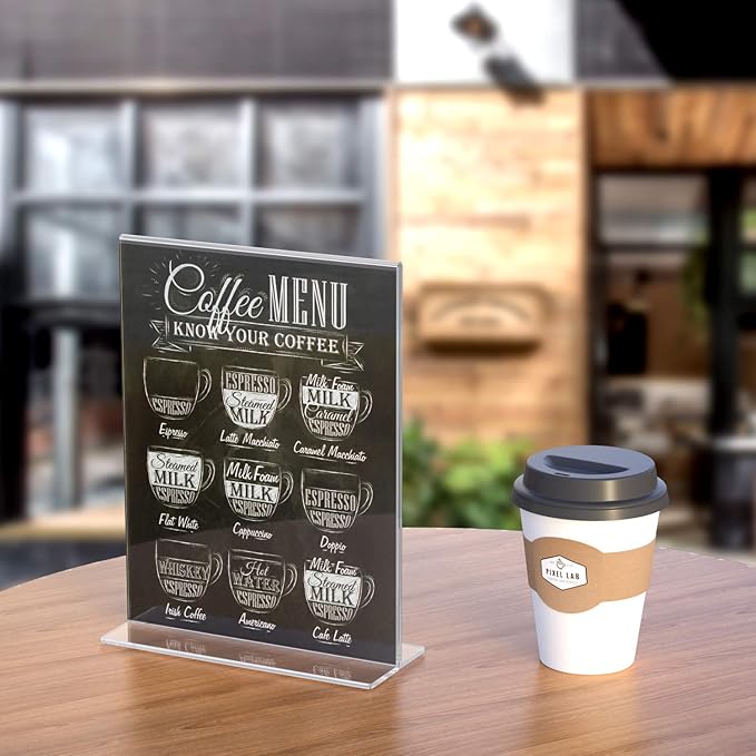 NIUBEE 6 Pack Acrylic Sign Holder 8.5 x 11 - Image 8