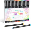 Ohuhu Colored Fineliner Drawing Pens: 18 Packs Fineliners 11 Colored Pens & 7 by Ohuhu