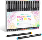 Ohuhu Colored Fineliner Drawing Pens: 18 Packs Fineliners 11 Colored Pens & 7 by Ohuhu