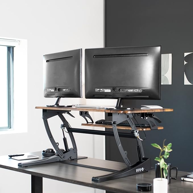 VIVO 36 inch Height Adjustable Stand Up Desk Converter, V Series, Quick Sit to - Image 7