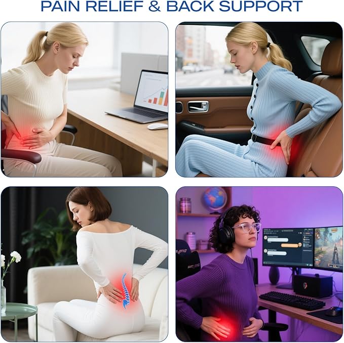 Skechers Lumbar Support Pillow for Office Chair, Memory Foam Lumbar Pillow - Image 8