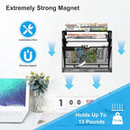 KZWKRG 4 Tier Magnetic File Holder, Large Capacity Mesh Hanging Wall Organizer - Image 2