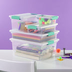 Sterilite 12-Pack Clip Box, Stackable Clear Plastic Bins - Image 4