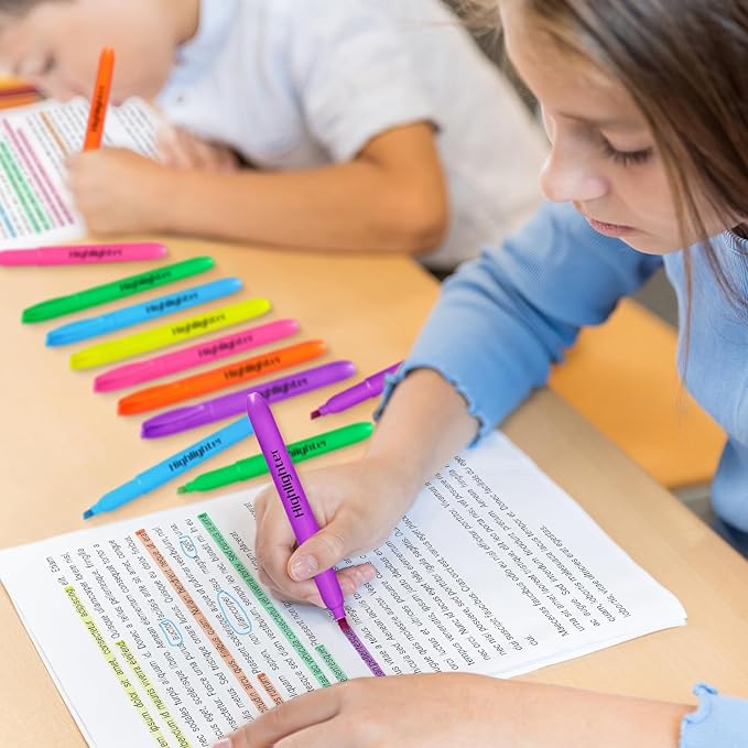 Highlighters, Chisel Tip Dry-Quickly Highlighter Markers, Office Classroom Must - Image 7