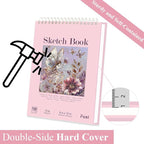 Cute Sketchbook Pink, 100 Sheets Girl Sketchbook 73lb/120gsm Drawing Paper - Image 4