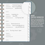 Clever Fox Password Book Spiral – Mini Internet Address & Password Organizer - Image 4
