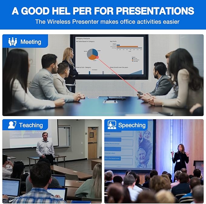 Presentation Clicker Wireless Presenter Remote USB Control Powerpoint PPT - Image 6