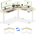 FLEXISPOT 71" L Shaped Standing Desk Electric Corner Table by FlexiSpot