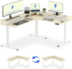 FLEXISPOT 71" L Shaped Standing Desk Electric Corner Table by FlexiSpot