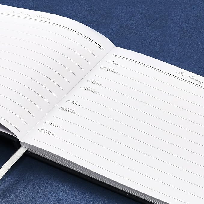 Spacobo Funeral Guest Book for Memorial Service in Loving Memory Guest Book for - Image 5
