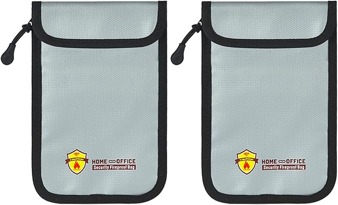 2 Pack Small Fireproof Bag, Fireproof Wallet Pouch, Non-itchy Waterproof Cash by Unknown