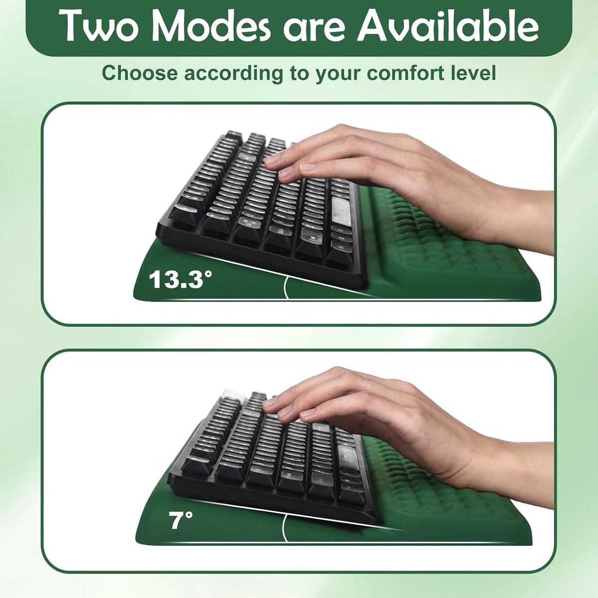 Photect Keyboard Stand with Wrist Rest Ergonomic Green Mouse Pad and Keyboard...