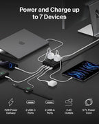 Belkin GaN Charging Station 70W, 7-in-1 Dual USB C Charger w/ 3X AC Outlets - Image 2