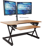Rocelco 40" Large Height Adjustable Standing Desk Converter by Rocelco