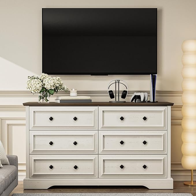 VVFLU Farmhouse 6 Drawer Dresser - Image 4