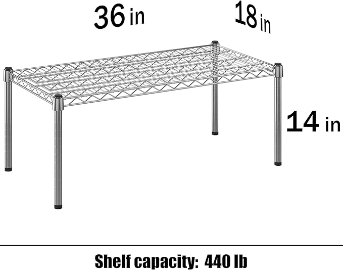 Regal Altair 18" Deep x 36" Wide x 14" Height Wire Shelving Kit | 1-Tier | NSF - Image 3