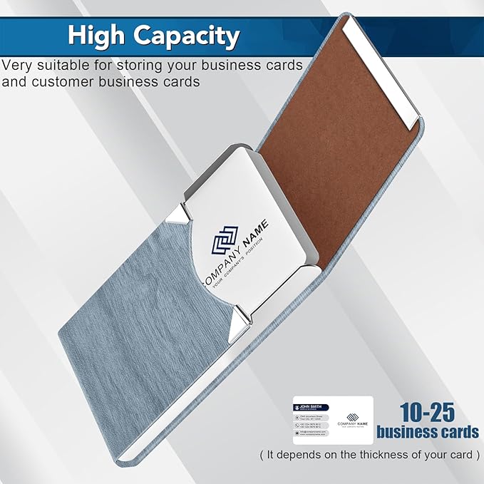 Business Card Holder with Ultra Slim Design, Business Card Case with Premium PU - Image 5