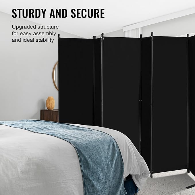 VEVOR Room Divider, 6 Panel Room Divider, Folding Privacy Screen and Portable - Image 4