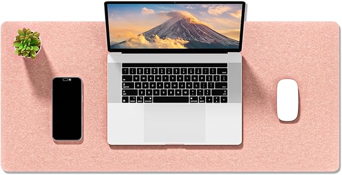 Auhoahsil Felt Desk Mat, Minimalist Large Mouse Pad XL 31.5 x 11.8 in, Desk Matt by Auhoahsil