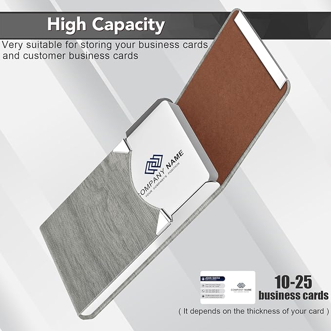 Business Card Holder with Ultra Slim Design, Business Card Case with Premium PU - Image 5