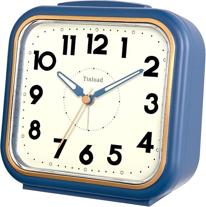 Tinload 5.5" Large Analog Alarm Clock • Silent Non Ticking • Gentle Wake • Beep - Image 2