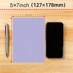 JINMIKEJI Purple Ruled Index Cards 5x7 Inch - Image 2