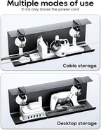 NODOCA No Drill Under Desk Cable Management Tray, Punch-Free Clamp on, Metal - Image 6