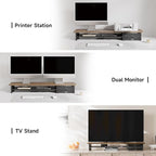 Fenge Monitor Stand, Dual Monitor Riser, 42.5inch Large Desk Computer Monitor - Image 5
