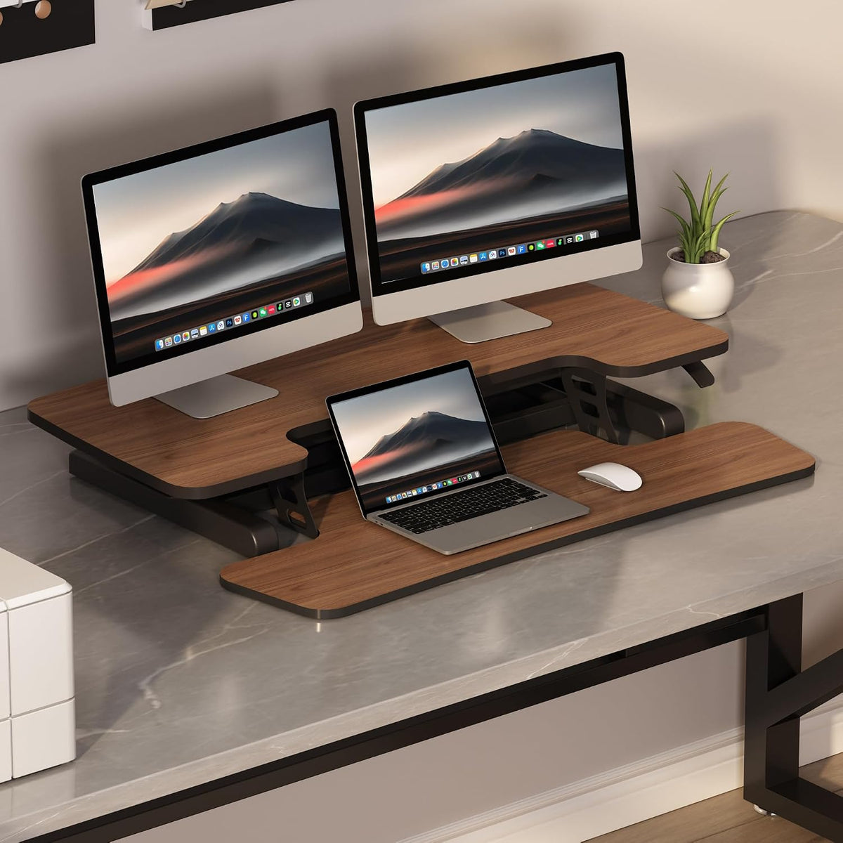 FLEXISPOT 36" Standing Desk Converter, Dual Monitor Desk Riser, Sit Stan...