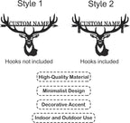 Personalized Deer Hunter Metal Wall Mount & Bow Rack, Custom Deer Hunting Gifts - Image 2