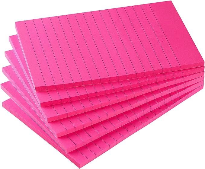Early Buy 6 Pads Lined Sticky Notes by EarlyBuy