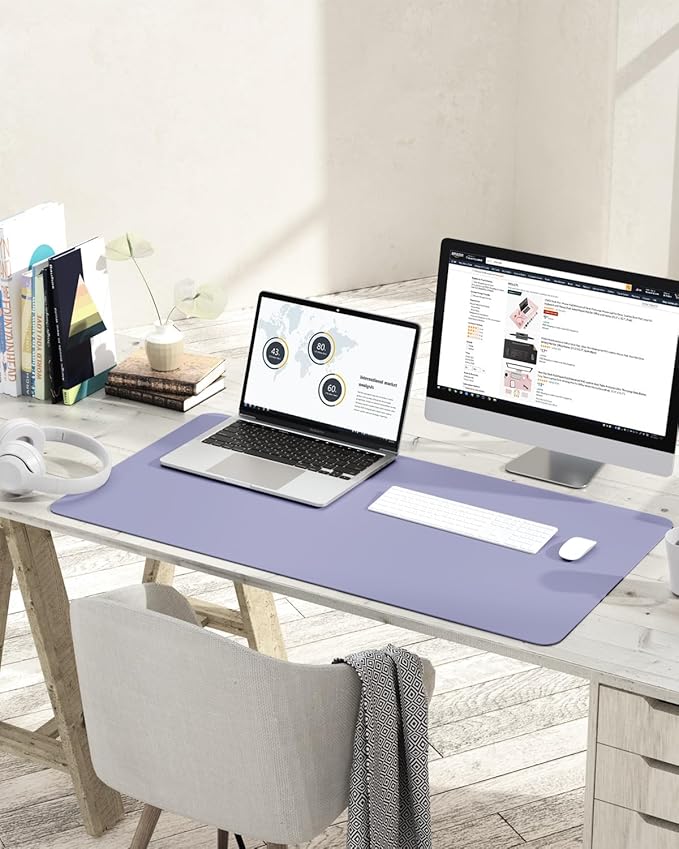 YSAGi Non-Slip Leather Desk Pad L Size, Waterproof Laptop Computer Desk - Image 6