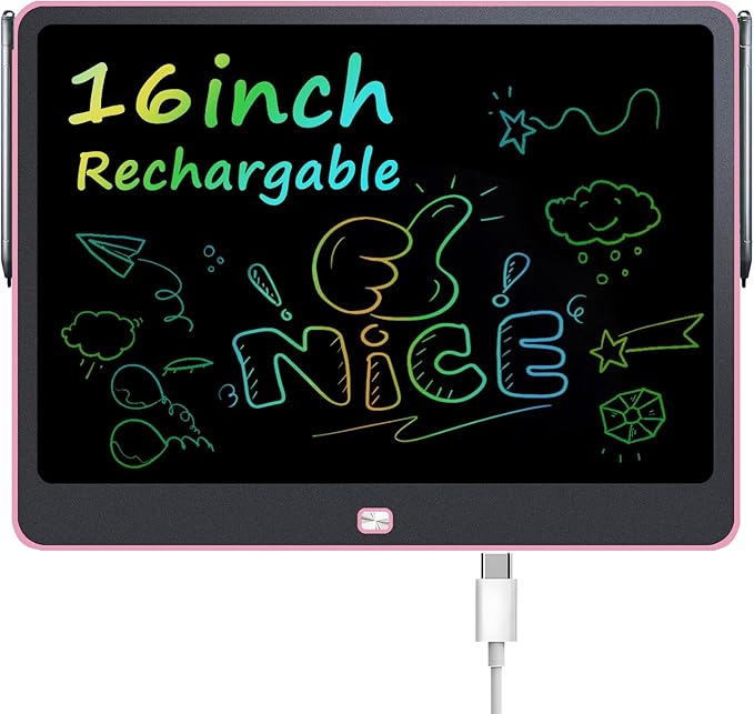 Rechargeable LCD Writing Tablet by QIAOBUQI