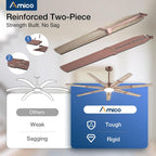 amico 72 inch ceiling fans with lights and, front angle view